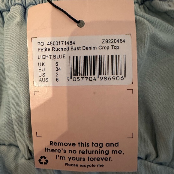 Misguided denim mini top - Picture 3 of 3